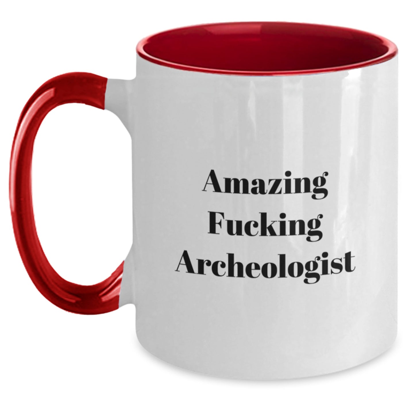 Funny Archeologist Gifts from Men Friends for Archeologist Christmas Unique Mugs with Amazing F--king Archeologist Quote, Two Tone Coffee Mug, Archeologist Lover - Main