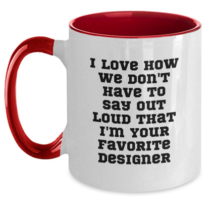 Designer Inspirational Two Tone Coffee Mugs, Funny Gifts from Friends, Family, or Coworkers for Designer Lovers, Unique Christmas Unique Gifts for Him or Her - Main