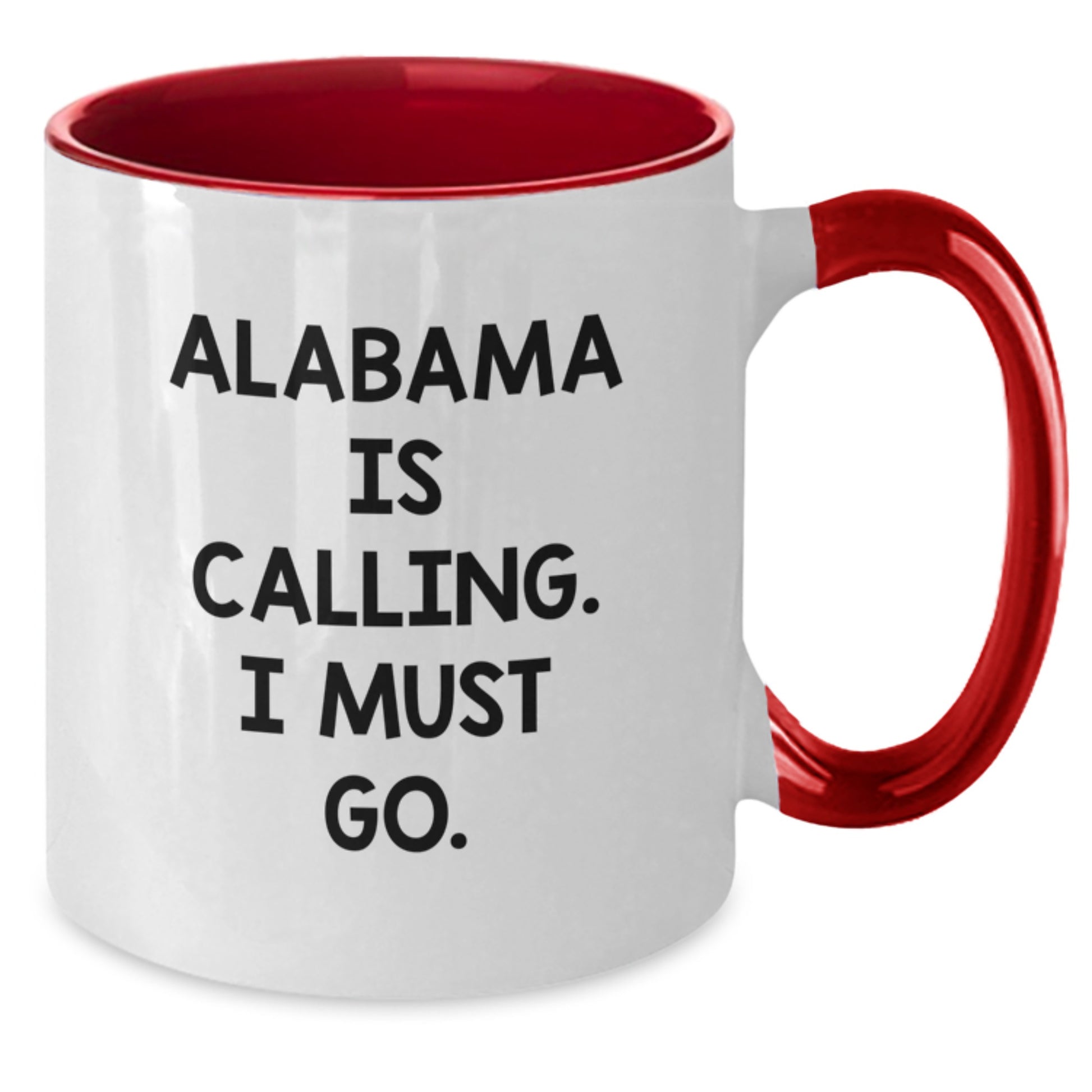 Funny Alabama Two Tone Coffee Mugs Gifts from Friends for Birthday, 'Alabama Is Calling. I Must Go.' Quote, Unique Alabama Alabama State Gifts - Additional