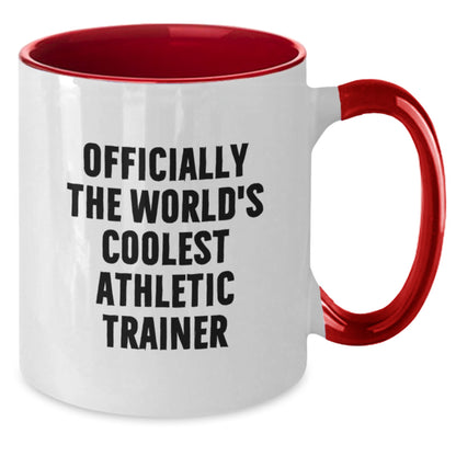 Funny Quotes for the World's Coolest Athletic Trainer Gifts from Friends for Men, Unique Christmas Unique Gifts for Him, Two Tone Coffee Mug - Additional