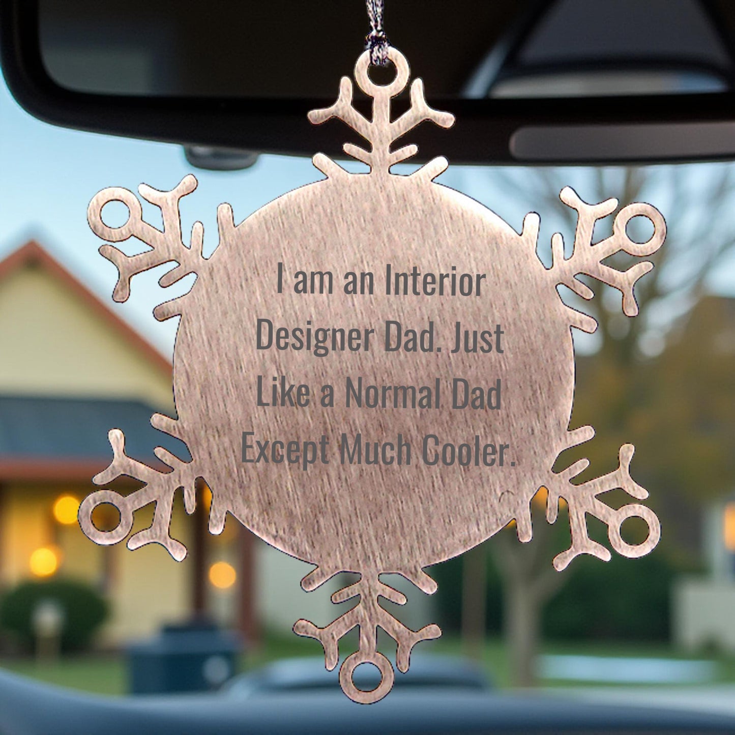 Unique Snowflake Ornaments for Interior Designer Dads, Funny Gifts from Friends, Family, Coworkers, Christmas Unique Presents