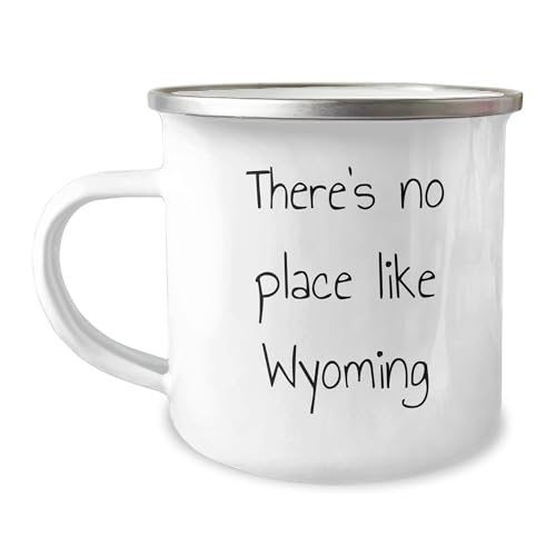 Wyoming Love Camping Mug - There's No Place Like Wyoming - Mallard Moon Gift Shop