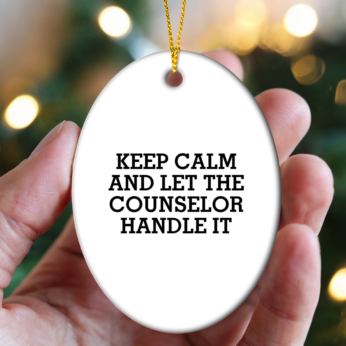 Cute Counselor Oval Ornament Gifts from Family for Counselor Christmas Unique