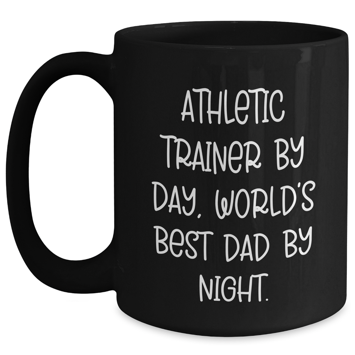Athletic Trainer Gifts, Funny Quote Black Coffee Mugs, Gifts from Dad to World's Best Athlete, Graduation Unique Gifts - Main