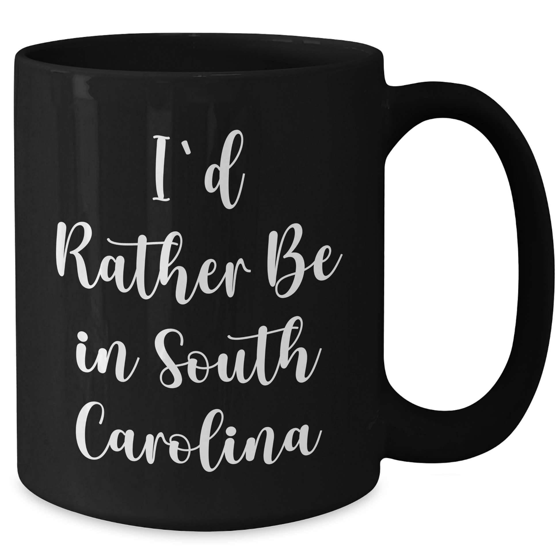 Funny South Carolina Gifts for Men from I'd Rather Be In South Carolina Black Coffee Mug, Unique Father's Day Unique Gifts from Family or Friends - Additional