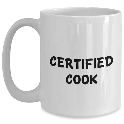 Funny Cook Gifts from Men to Cooks on Father's Day, White Coffee Mug, 11oz or 15oz Capacity, Ceramic, Microwave, and Dishwasher Safe - Main