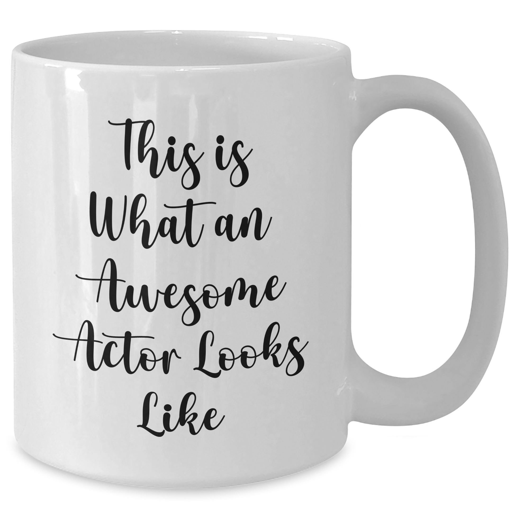 Funny Actor Gifts from Friends for Him - This Is What An Awesome Actor Looks Like White Coffee Mug, Perfect for Father's Day - Additional
