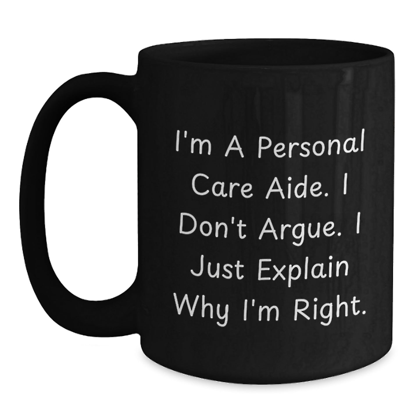 Funny Personal Care Aide Gifts from Friends Christmas Unique Black Coffee Mugs for Personal Care Aide Humor - Main