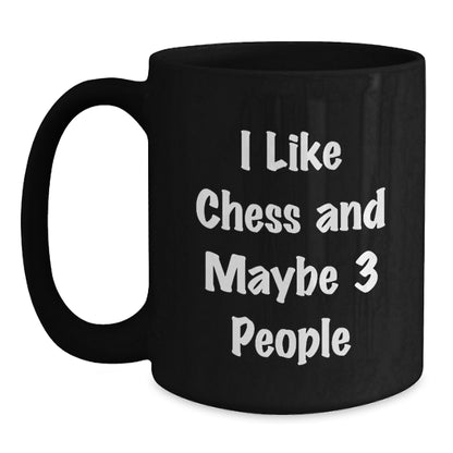 Funny Chess Gifts for Chess Players, Black Coffee Mugs, Christmas Unique Gifts from Friends - Main