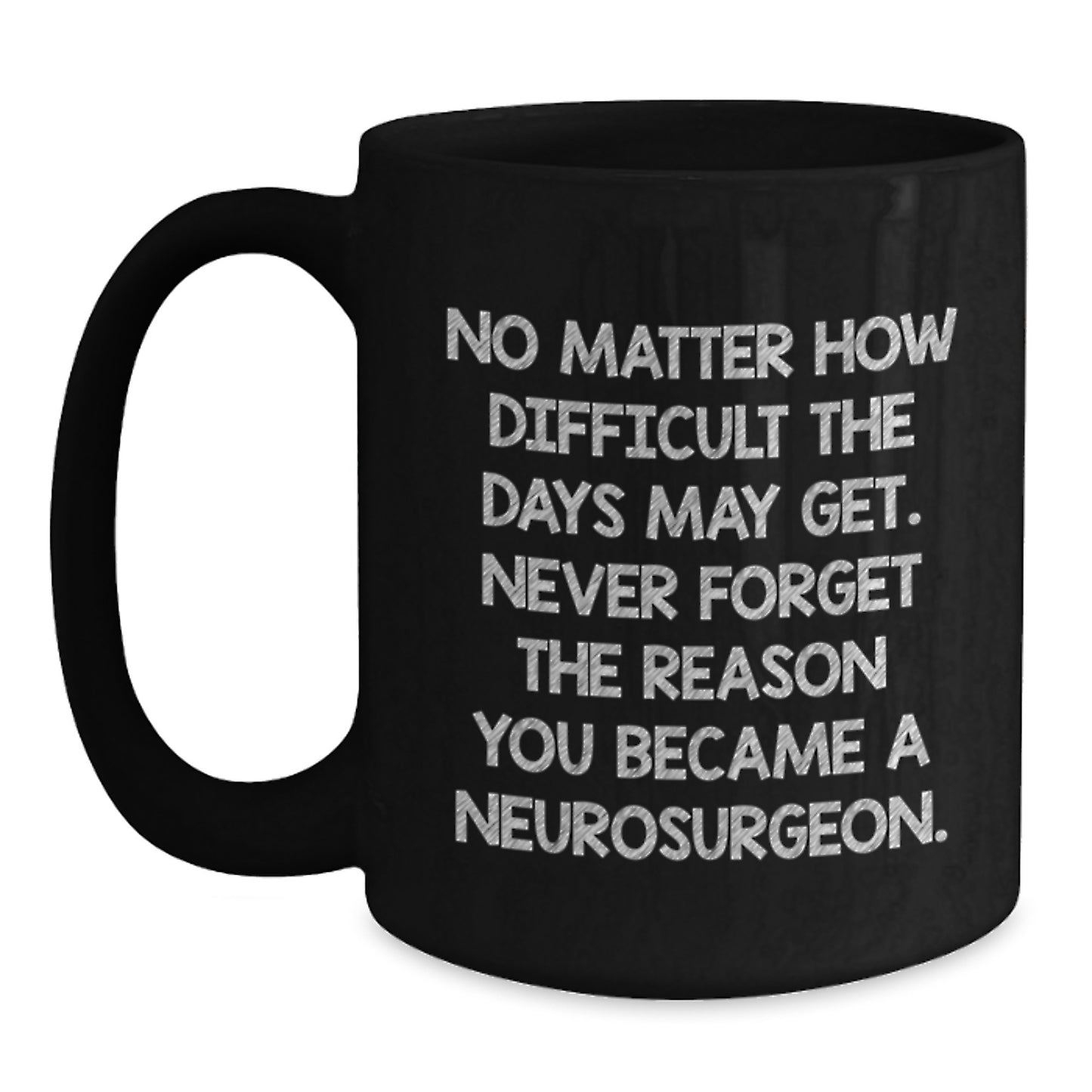 Funny Inspirational Gifts from Men to Neurosurgeon, Black Coffee Mug, Never Forget You Became a Neurosurgeon, Christmas Unique Gifts - Main