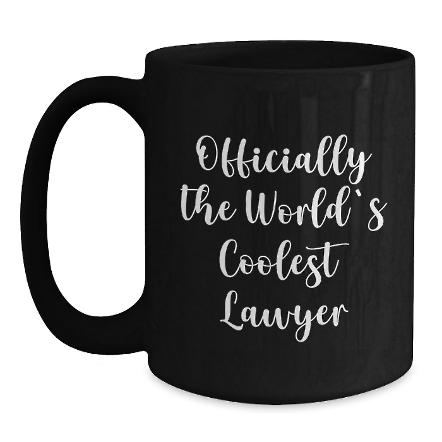 Funny Lawyer Black Coffee Mug, Officially The World's Coolest Lawyer Gifts from Friends for Lawyer - Main