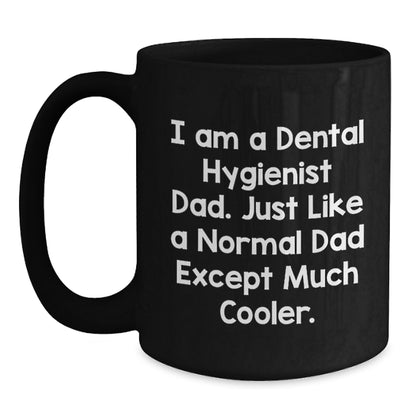 Funny Dental Hygienist Dad Gifts, Unique Black Coffee Mugs for Dental Hygienist Men, Gifts from Friends for Christmas - Main