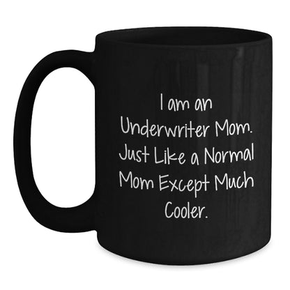 Cool Underwriter Mom Gifts - Funny Graduation Black Coffee Mug from Friends for Underwriter - Main
