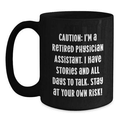 Funny Gifts for Physician Assistants - Black Coffee Mug, Birthday Unique Gifts from Friends, Coworkers, or Family - Main