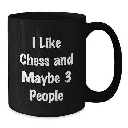 Funny Chess Gifts for Chess Players, Black Coffee Mugs, Christmas Unique Gifts from Friends - Additional