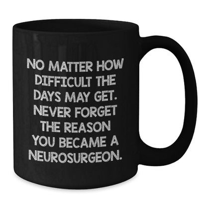 Funny Inspirational Gifts from Men to Neurosurgeon, Black Coffee Mug, Never Forget You Became a Neurosurgeon, Christmas Unique Gifts - Additional