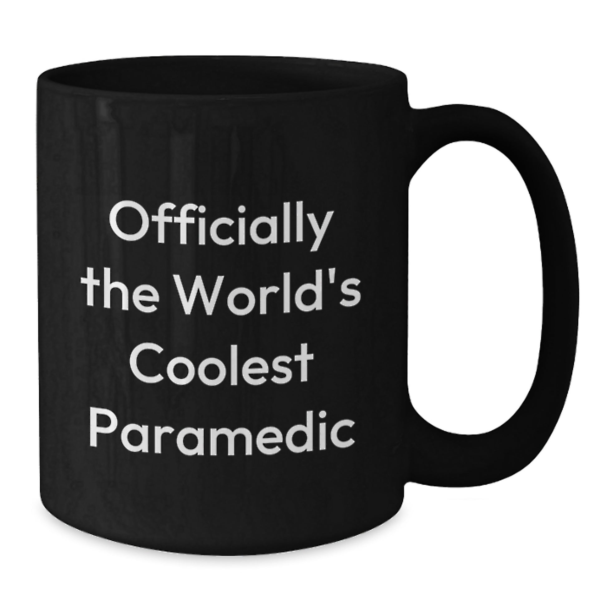 Funny Rescue Worker Gifts for Men from Family, 'Officially The World's Coolest Rescue Worker' Black Coffee Mug for Christmas - Additional