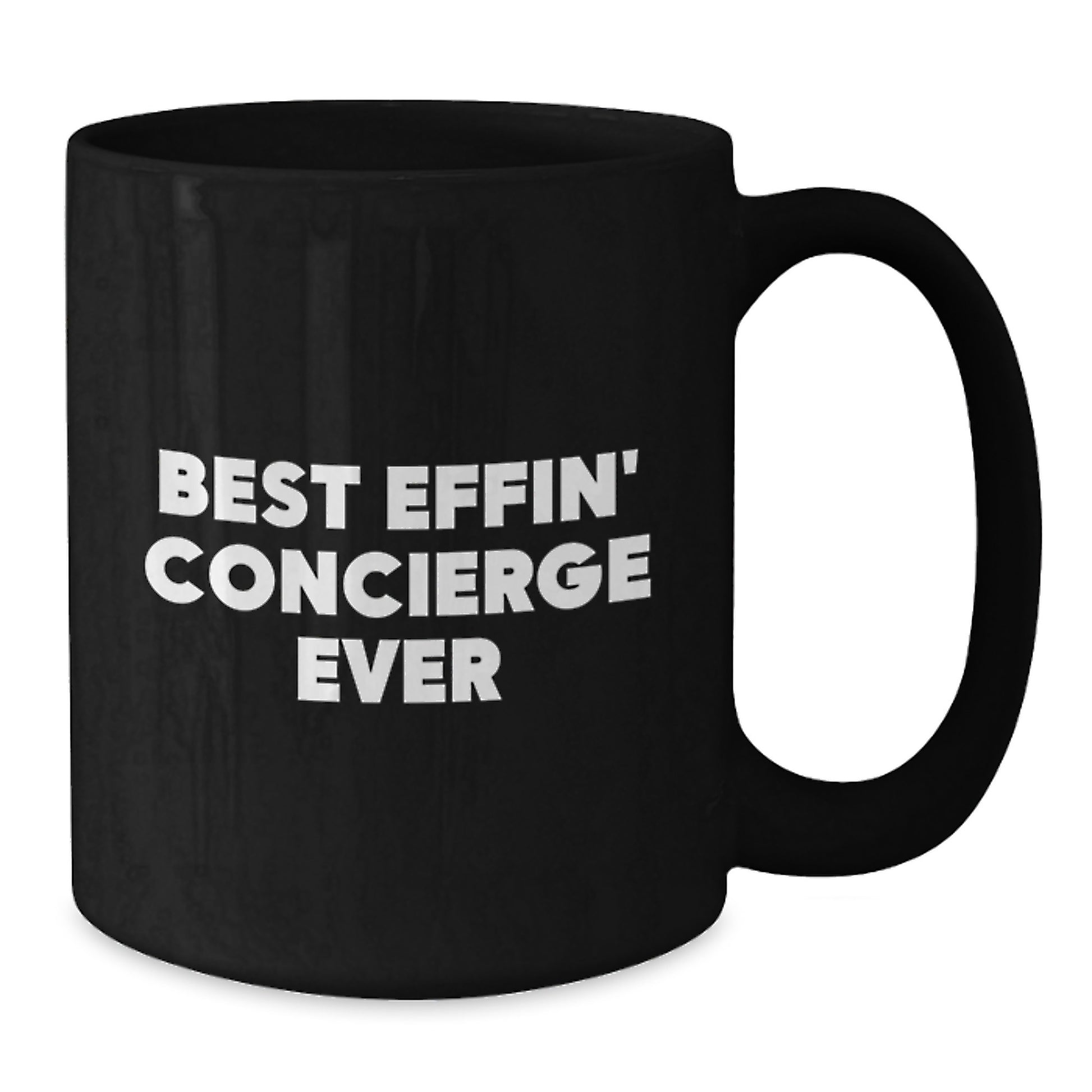 Funny Concierge Gifts for Best Effin' Concierge Ever Black Coffee Mugs Gifts from Men to Family and Friends Christmas Unique Presents - Additional