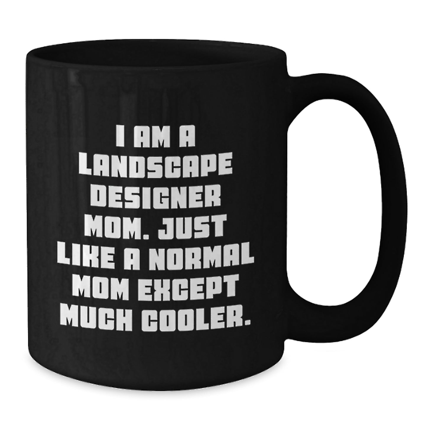 Landscape Designer Mom Gifts from Friends for Birthday Unique Gifts, I Am A Landscape Designer Mom. Just Like A Normal Mom Except Much Cooler. Black Coffee Mug - Additional