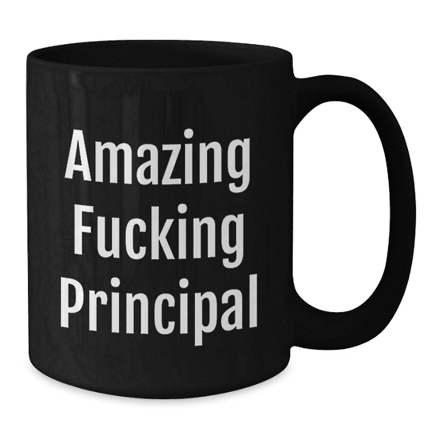 Funny Principal Gifts, Black Coffee Mug, 'Amazing F--king Principal' Quote, Perfect for Principal Enthusiasts, Christmas Unique Gifts from Friends to Principal, Principal Coffee Lover Mug - Additional