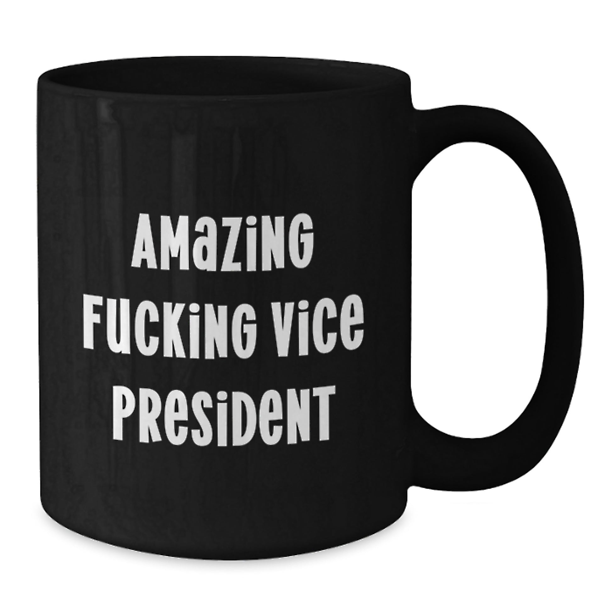 Funny Vice President Gifts for Men, Black Coffee Mug, Christmas Unique Gifts from Friends, Family, or Coworkers, Perfect Quote for Vice Presidents, Amazing F--king Vice President - Additional