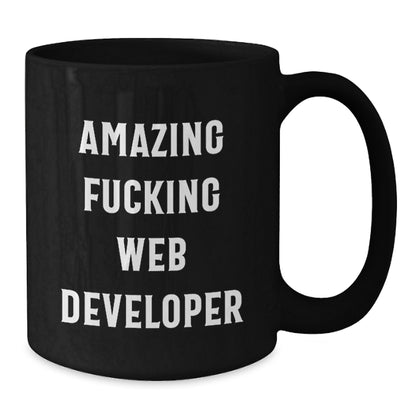 Funny Web Developer Gifts from Men, Black Coffee Mug Christmas Unique Gifts for Web Developer Friends - Additional