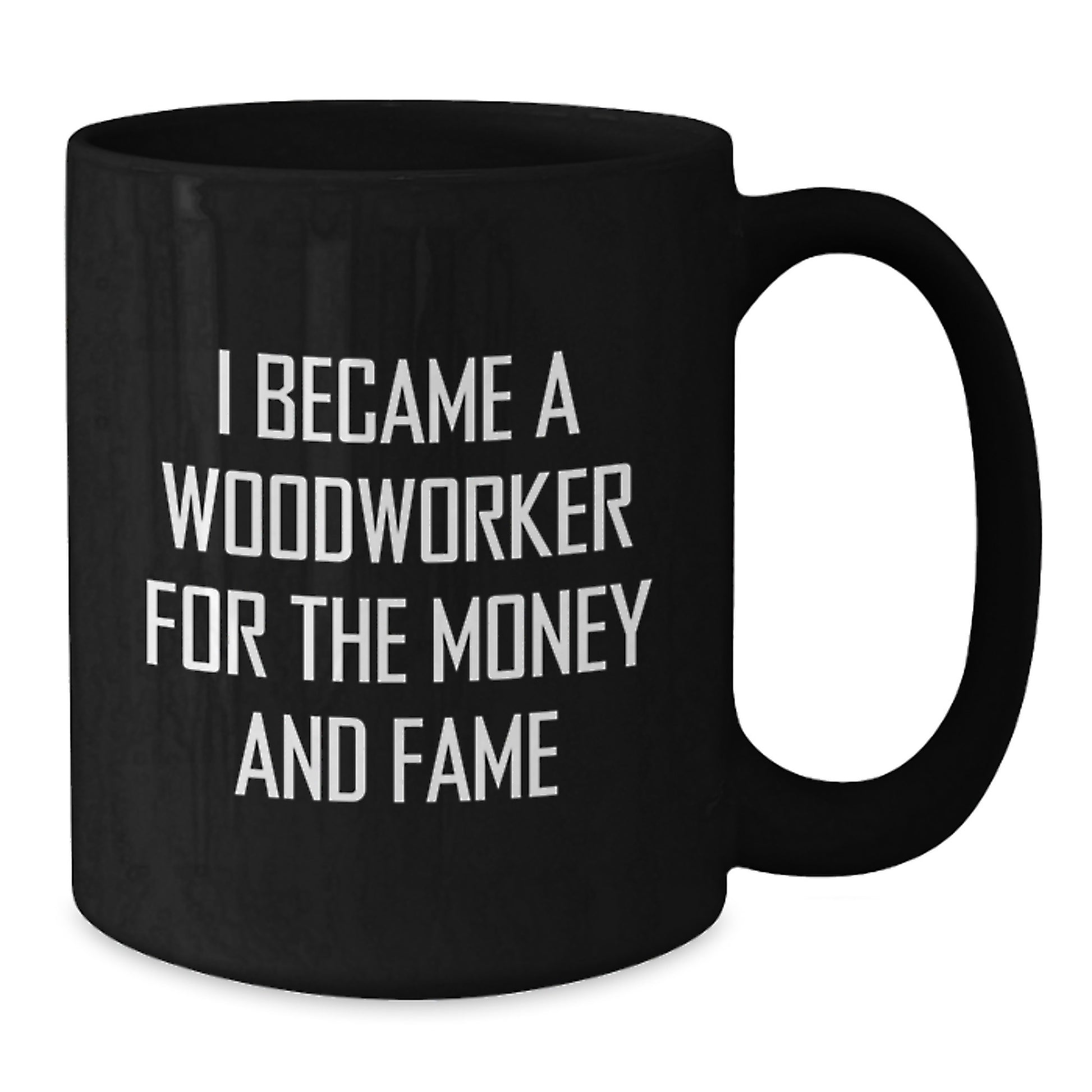 Funny Woodworker Gifts for Men, Black Coffee Mug, Christmas Unique Presents from Friends to Family - Additional