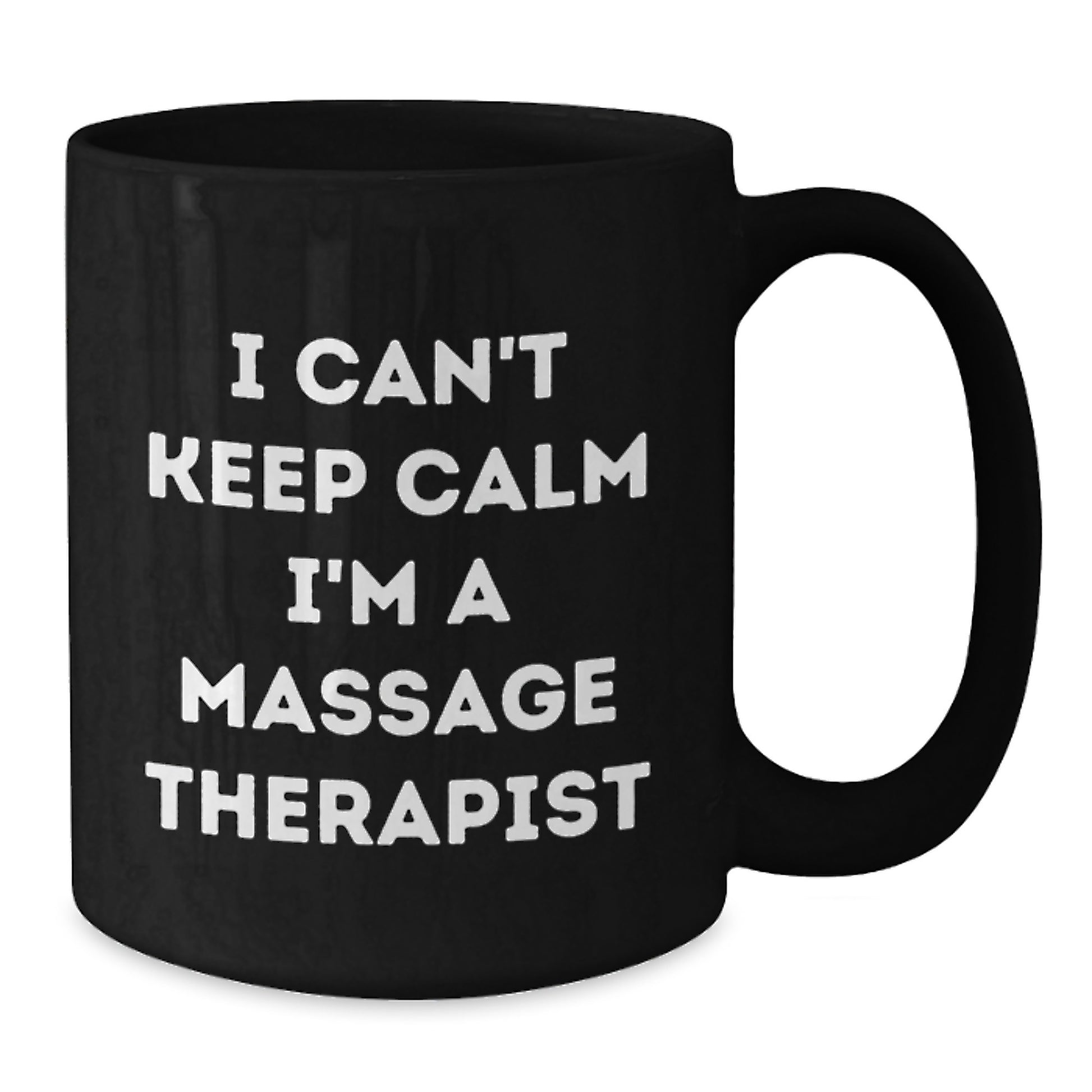 Funny Massage Therapist Gifts for Christmas, I Can't Keep Calm I'm A Massage Therapist Black Coffee Mug for Men Women Friends Coworkers Family - Additional