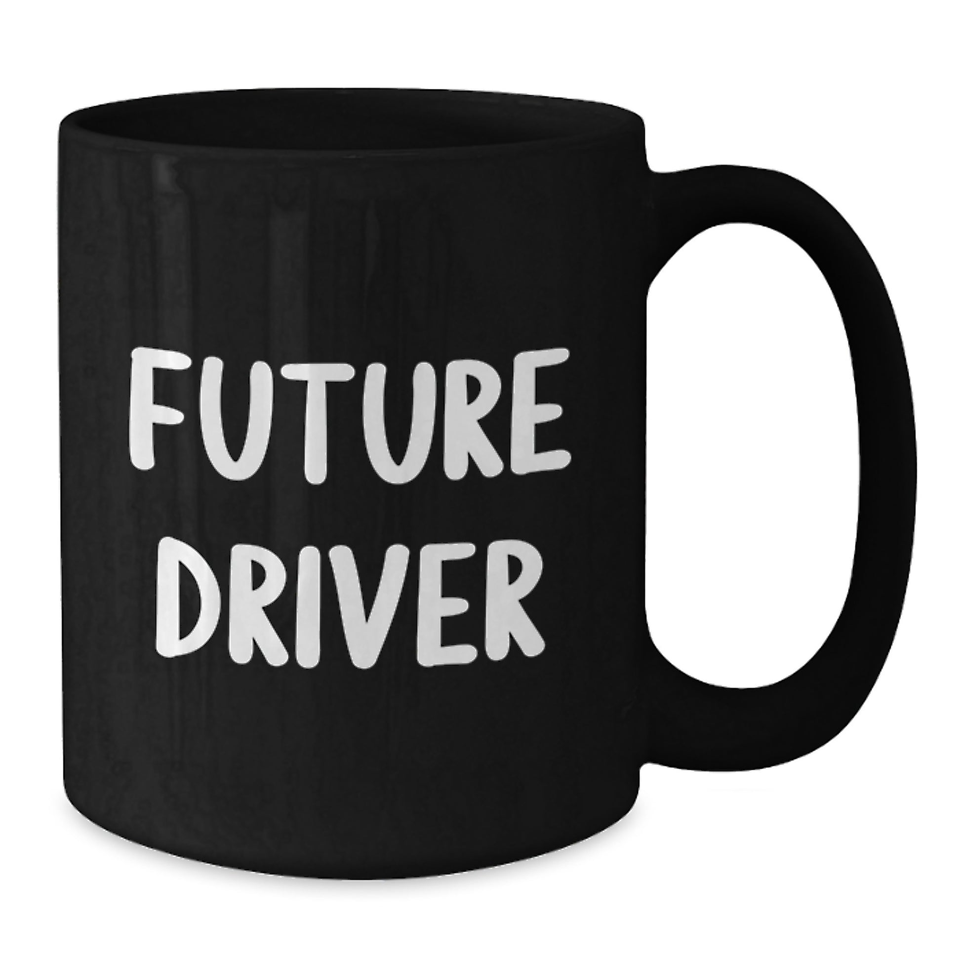Funny Driver Gifts from Friends for Christmas - Black Coffee Mug - Future Driver Quotes - Additional