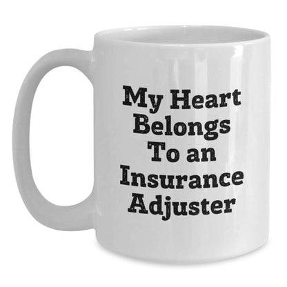 Funny Insurance Adjuster Gifts from Men and Women, Unique White Coffee Mugs for Insurance Adjuster, Christmas Unique Gifts - Main