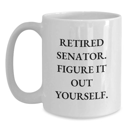 Funny Senator Gifts for Men from Friends on Christmas Unique Ideas White Coffee Mug - Main