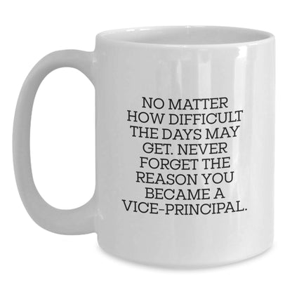 Funny Vice-principal Gifts from Men - White Coffee Mug - Never Forget The Reason You Became A Vice-principal. - Main