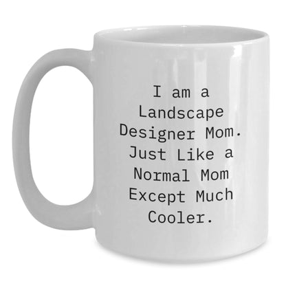 Funny Landscape Designer Gifts, I Am A Landscape Designer Mom. Just Like A Normal Mom Except Much Cooler. White Coffee Mug for Birthday - Main