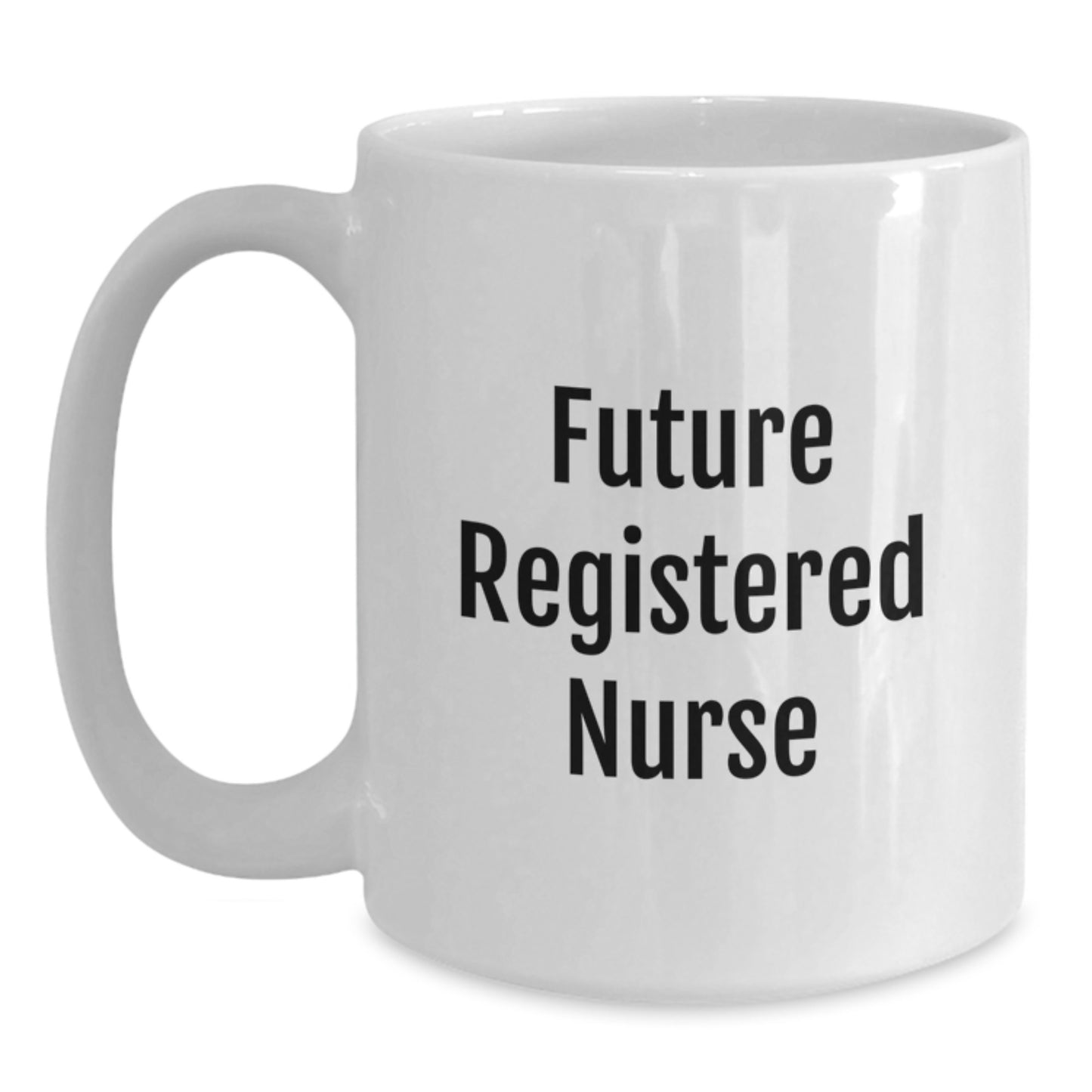 Funny Future Registered Nurse Gifts from Friends for Christmas Unique White Coffee Mugs - 'Future Nurse, Future Hero' Quote, White Ceramic, Microwave and Dishwasher Safe - Main