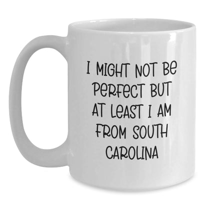 Funny South Carolina Gifts for Men, Women, Friends, and Family - Christmas Unique Gifts from South Carolina - White Coffee Mug - Main