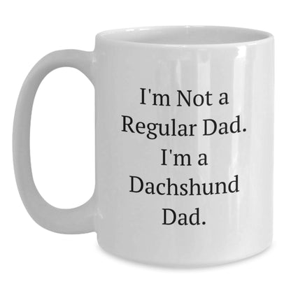 Dachshund Dog Lover Funny Christmas Unique Gifts from Men to Family Dads White Coffee Mug - Main