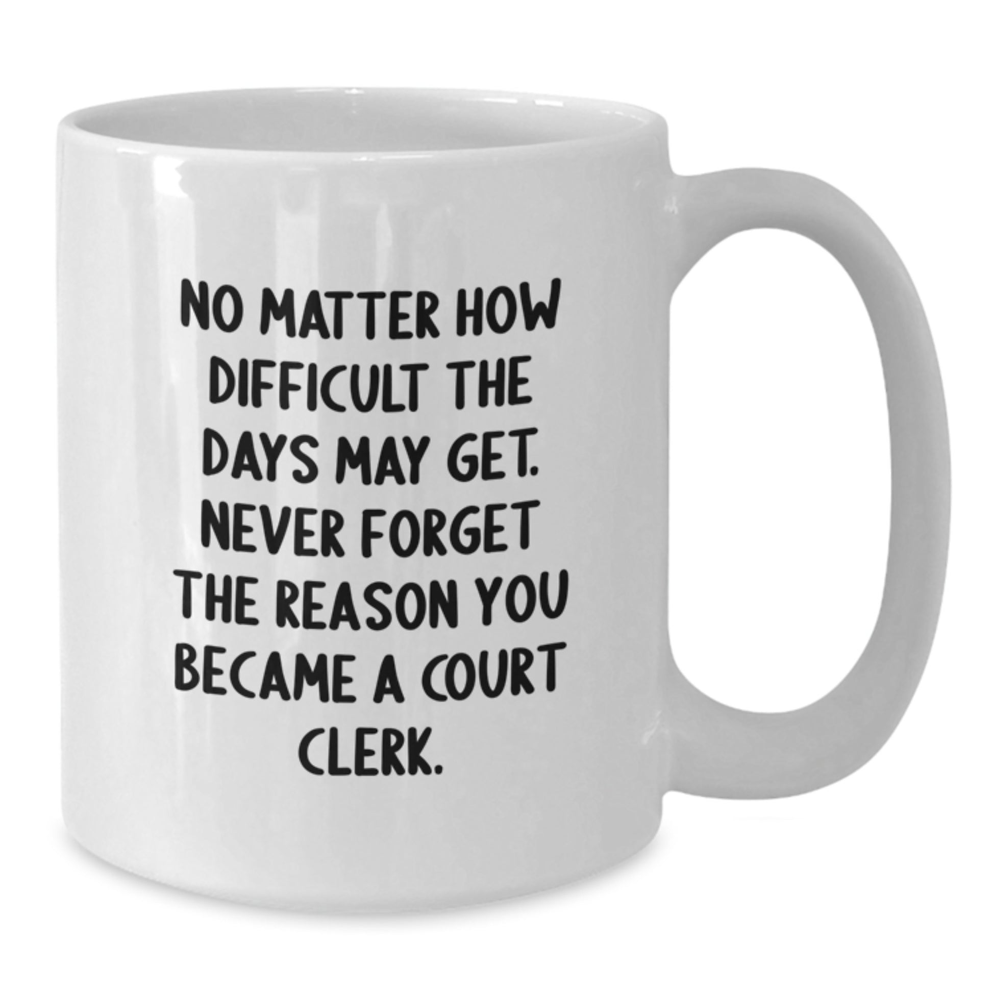 Court Clerk Christmas Unique Gifts, Funny Quote White Coffee Mug - Gifts from Friends for Court Clerk - White Ceramic Mug, Inspiring Court Clerk, Court Clerk Unique Gifts - Additional