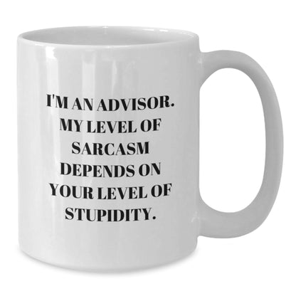 Funny Advisor White Coffee Mug Gifts from Friends for Men, Women, Coworkers this Christmas Unique - Additional