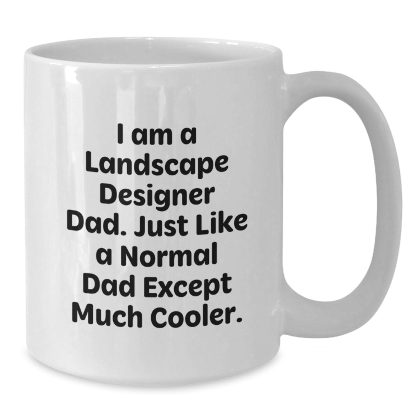 Funny Landscape Designer Dad Gifts for Men from Friends, Unique White Coffee Mugs for Graduation, I Am A Landscape Designer Dad. - Additional