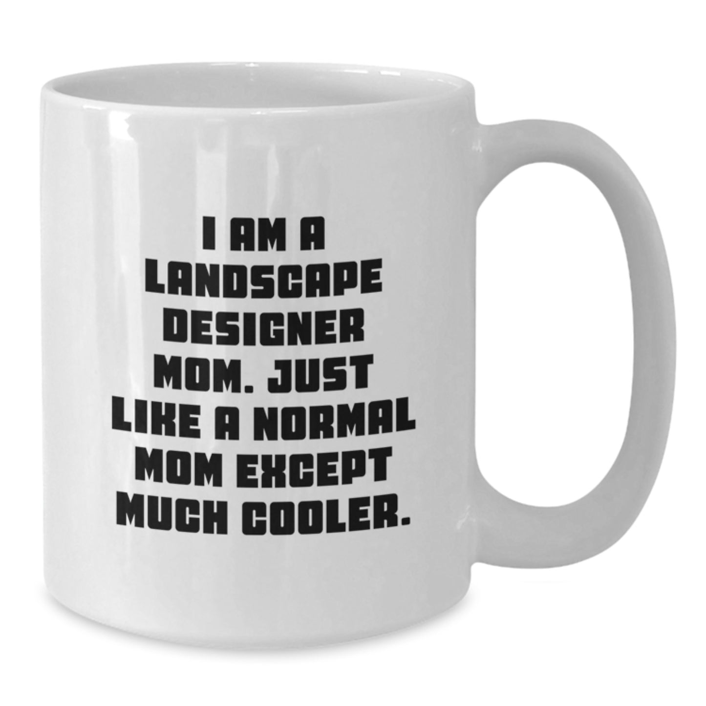 Funny Landscape Designer Gifts from Mom, White Coffee Mug for Birthday, 'I Am A Landscape Designer Mom. Just Like A Normal Mom Except Much Cooler.' - Additional