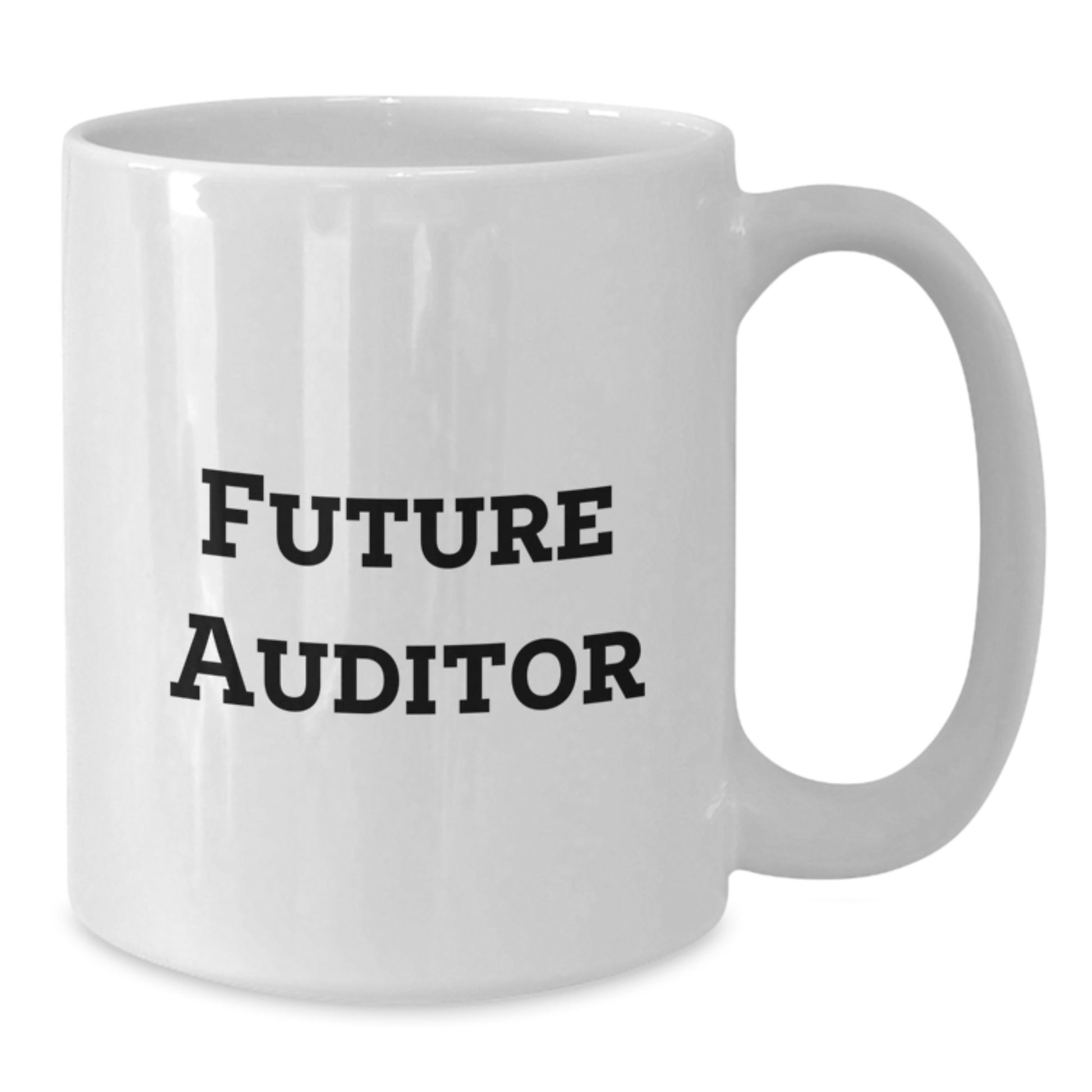 Funny Future Auditor White Coffee Mug, Gifts from Men for Future Auditors, Birthday Unique Gifts, Inspirational Quote - Additional