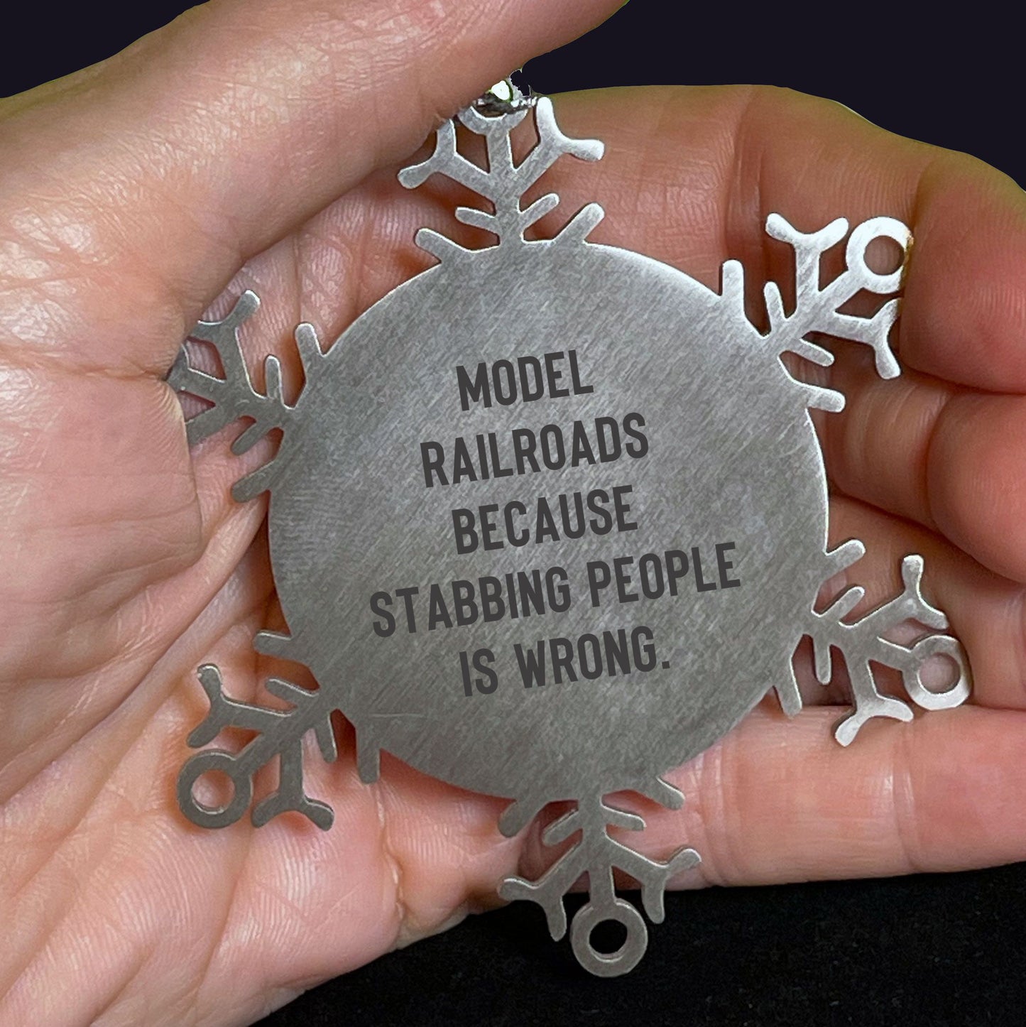 Unique Snowflake Ornament Gifts from Friends and Family to Model Railroads Enthusiasts, Funny Model Railroads Christmas Unique Gifts