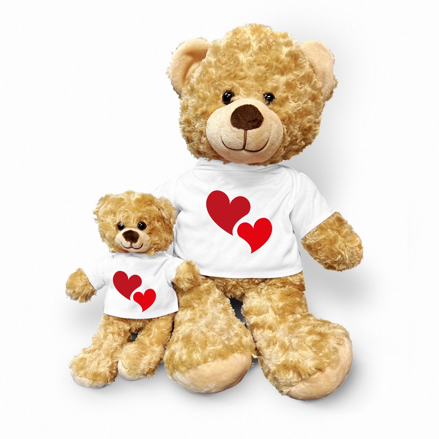 Hearts of Love - Plush Lamb, Panda, or Teddy Bear with Tee Shirt Romantic Gift for Sweetheart - Mallard Moon Gift Shop