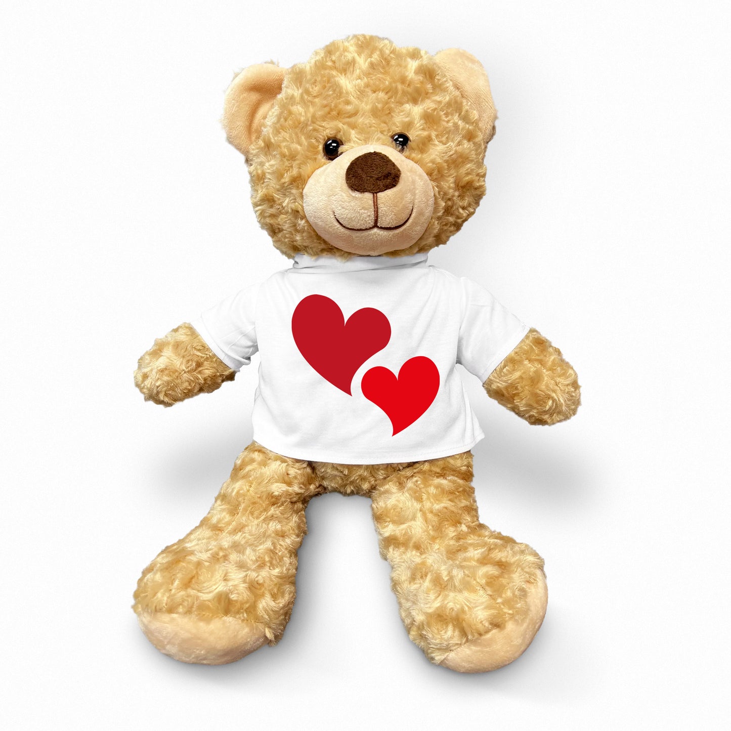 Hearts of Love - Plush Lamb, Panda, or Teddy Bear with Tee Shirt Romantic Gift for Sweetheart - Mallard Moon Gift Shop