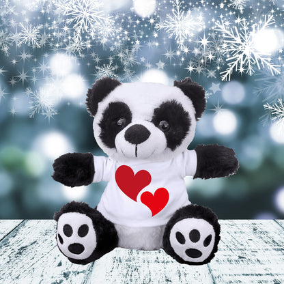 Hearts of Love - Plush Lamb, Panda, or Teddy Bear with Tee Shirt Romantic Gift for Sweetheart - Mallard Moon Gift Shop