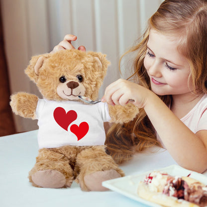 Hearts of Love - Plush Lamb, Panda, or Teddy Bear with Tee Shirt Romantic Gift for Sweetheart - Mallard Moon Gift Shop
