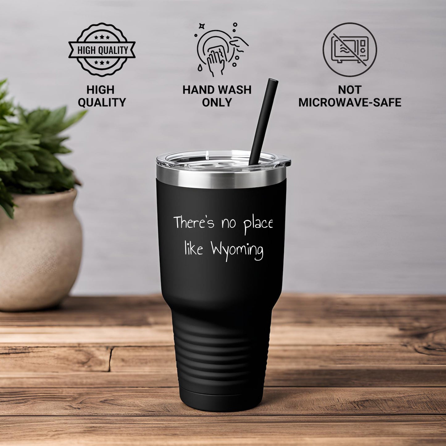 Wyoming Lovers Tumbler 'There's No Place Like Wyoming'  Unique Gifts - Mallard Moon Gift Shop