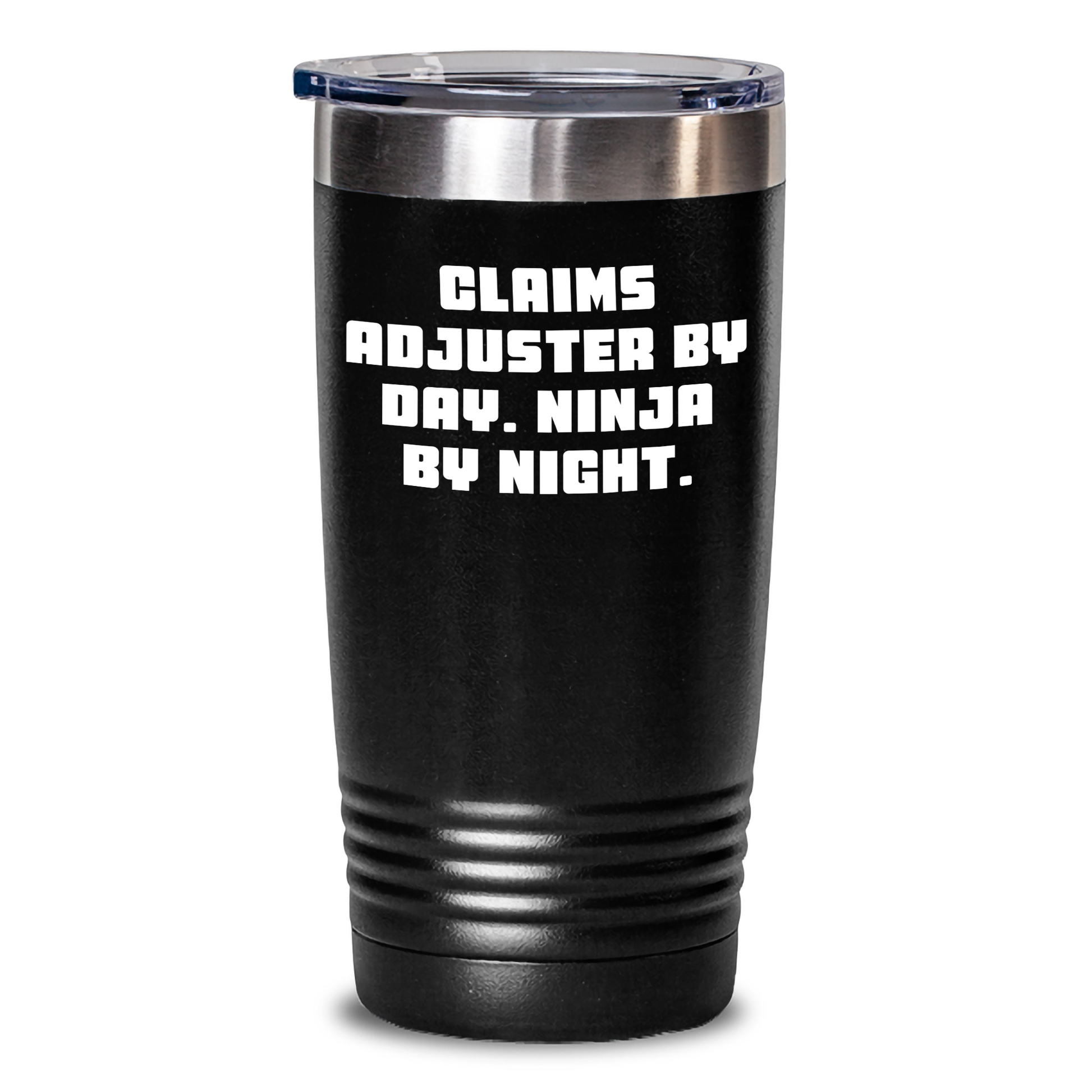Funny Claims Adjuster Gifts for Mother's Day - 'Claims Adjuster By Day. Ninja By Night.' Tumbler - Main