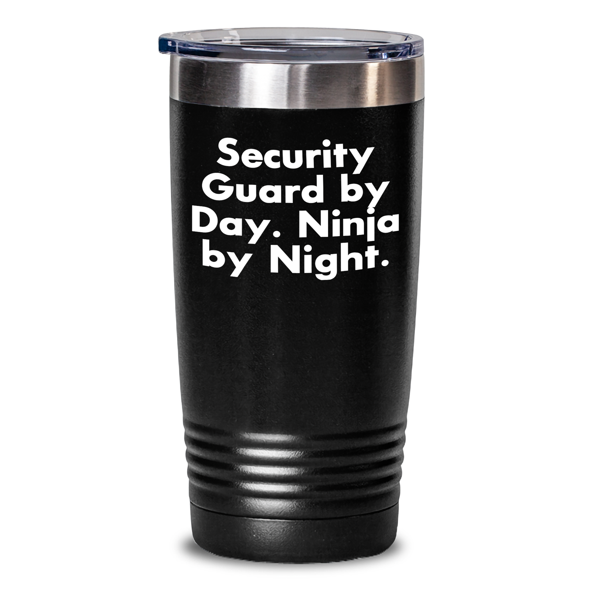 Security Guard Ninja Gifts from Friends - 'Security Guard By Day. Ninja By Night.' Tumbler for Graduation Unique Gifts - Main