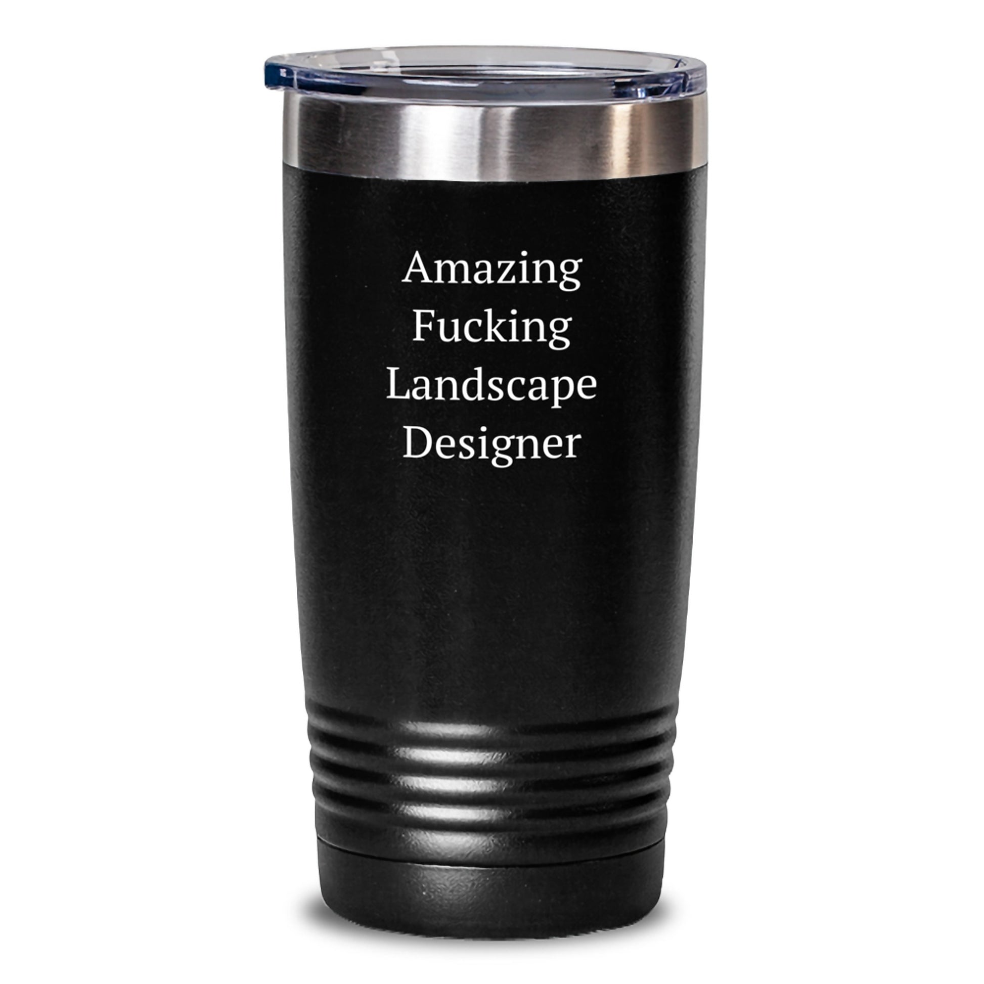 Funny Landscape Designer Gift, Christmas Unique Gifts for Landscape Designers, Tumbler, 'Amazing F--king Landscape Designer' Mugs for Men - Main